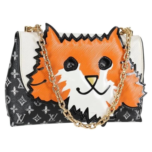 LOUIS VUITTON Catgram Cat Pochette Shoulder Bag Black M52935 LV Auth 130472A - Picture 1 of 16